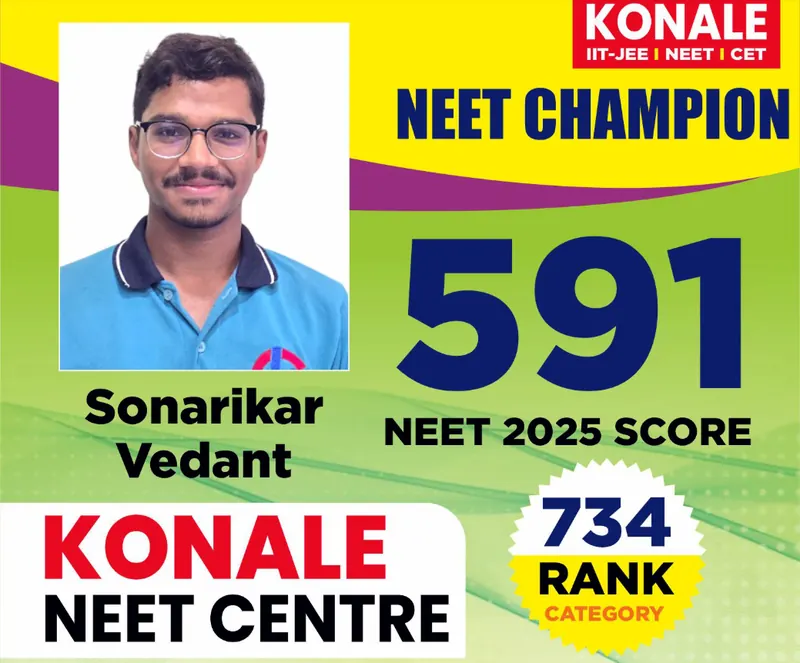 Sonarikar Vedant, NEET 2025 score 591